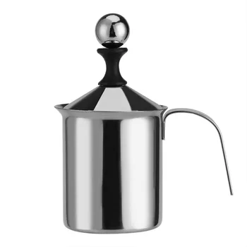 

Stainless Steel 400ML/800ML Manual Milk Frother Double Mesh Milk Creamer Milk Foam Mesh Coffee Cappuccino Foamer Creamer