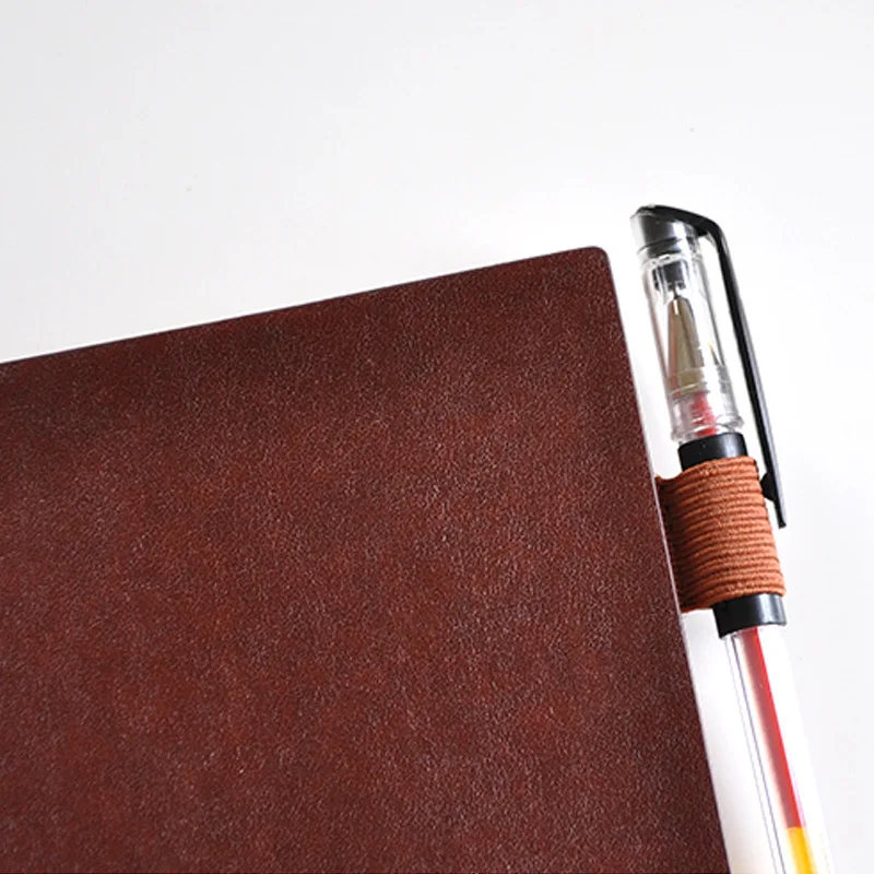 

Traveler Journal Notebook Pu Clip Dokibook Adhesive Pen Holder Diary Loose Leaf Accessory Office Supplies School Stationery