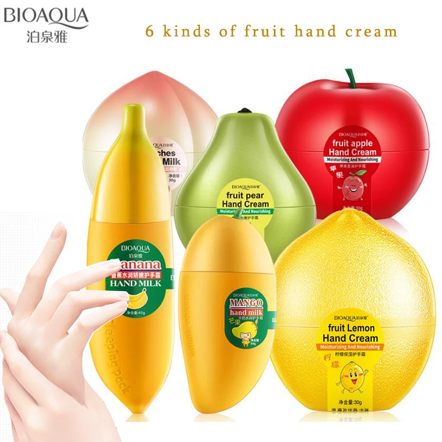 

BIOAQUA Fruit Hand Cream Whitening Lift Firming Skin Moisturizing Whitening Exfoliate Hand Moisturizing Moisture 6 Flavors