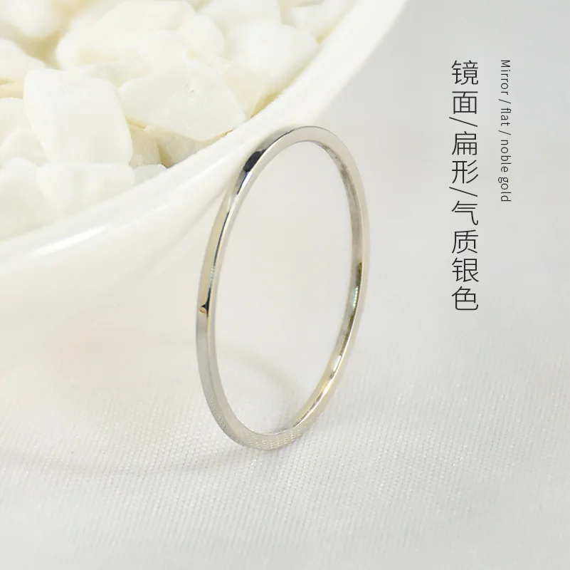 ZooMango титановая сталь 1 мм розовое золото антиаллергенное гладкое простое обручальное кольцо для пары для мужчин или женщин подарок BXJ03 - Цвет основного камня: Steel