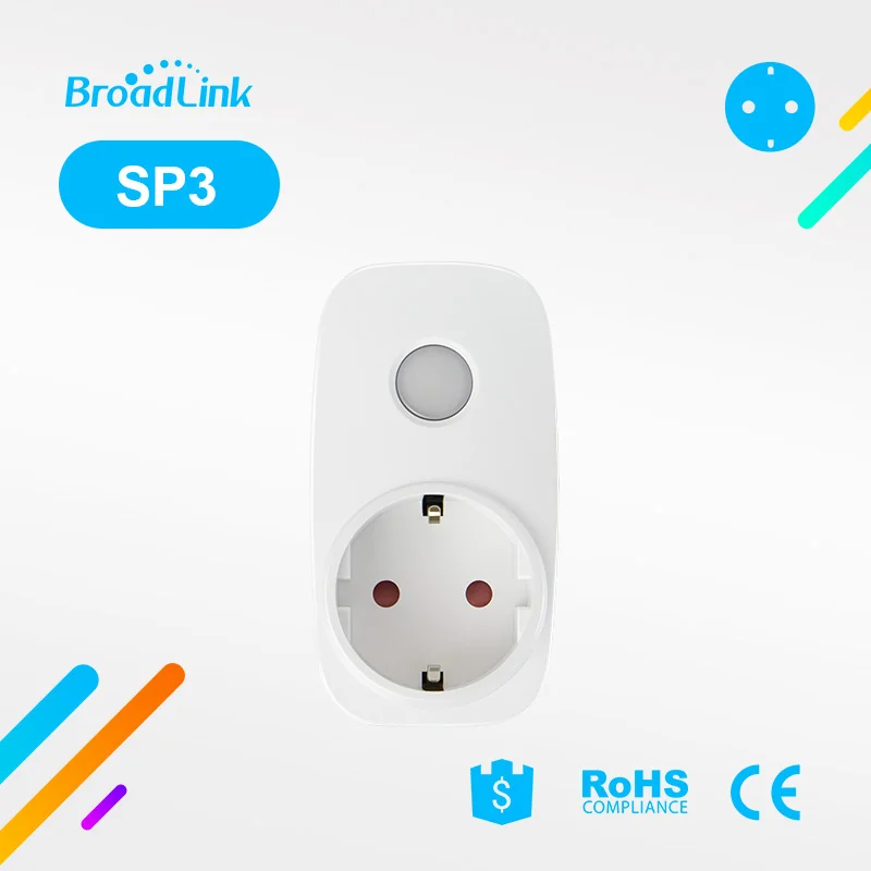 Беспроводная умная розетка Broadlink SP3 Contros CC SP MINI3 с таймером 16А/10А Wi Fi дистанционным