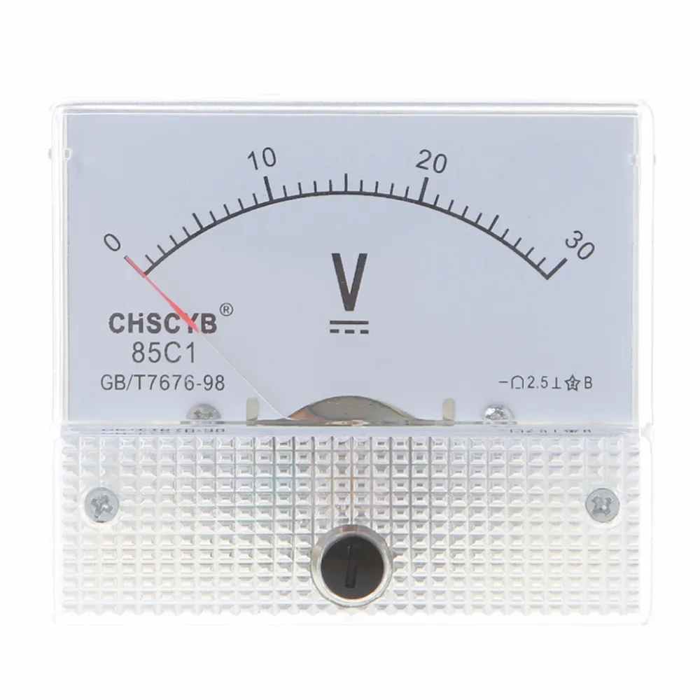 

85C1 30V Analog Panel Voltage Meter Gauge 0-30V DC Detector Tester Measurement Test Tools