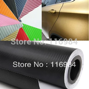 

1pcs x 30CM x 1.27Meter 3D Carbon Fibre Vinyl Wrap Sticker Film Sheet 10 Colors