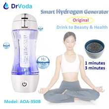 Hot Janpanese Portable Hydrogen Generator Water Ionizer Bottle with TWO modes 1/3mins electrolysis hidrogen Ceramic Cartridge(China)