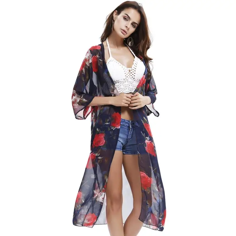 Vbiger Women Beach Cover Up Chiffon Swimwear Cardigan Stylish Beachwear