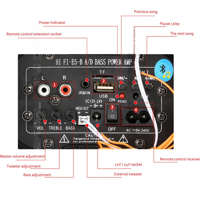 Плата усилителя сабвуфера I Key Buy для автомобиля 220 В 12 24 звуковое ядро с Bluetooth