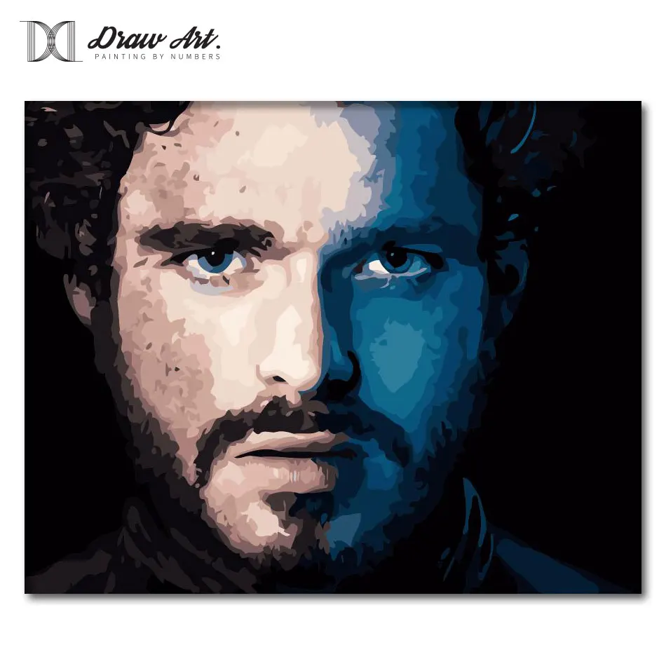 

Game of Thrones Paint By Numbers Robb Stark Painting By Numbers TV Shows Poster Living Room Decorative Painting Home Art