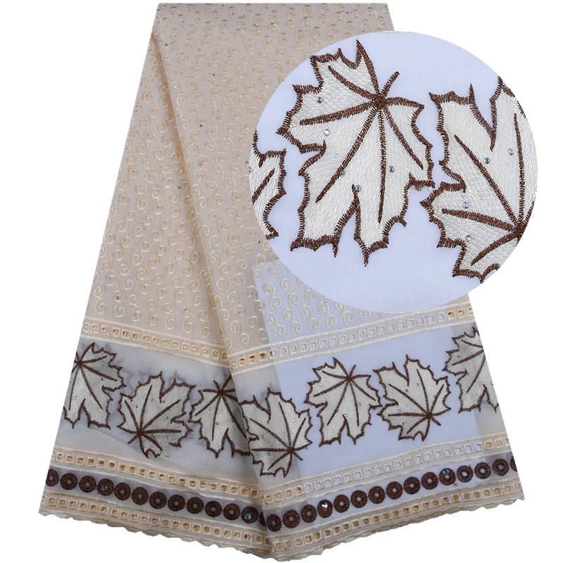 New Style Beautiful Fan Blade African Lace Fabric 2019 Swiss Voile Cotton With Stones In Switzerland 1562 | Дом и сад