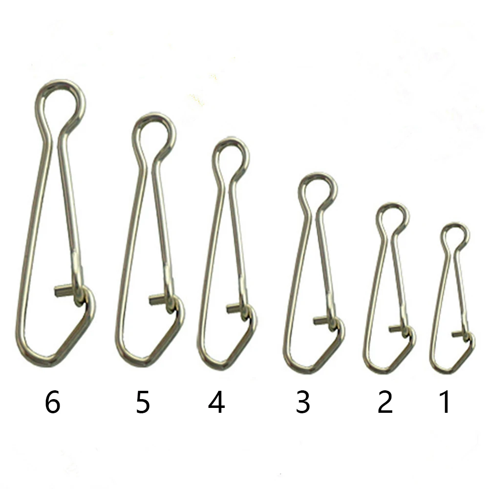 

100Pcs Quick Connector Swivel Rolling Carbon Steel Professional Snap Hook Tackle Lightweight Portable Useful Fishing Pin Bearing