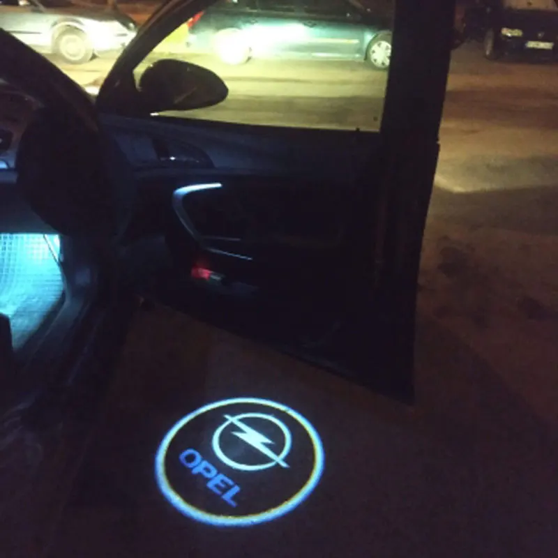 

2pcs Car Accessories For OPEL LOGO Emblems LED Laser Projector Courtesy lamp Car Door Welcome light For Opel Insignia