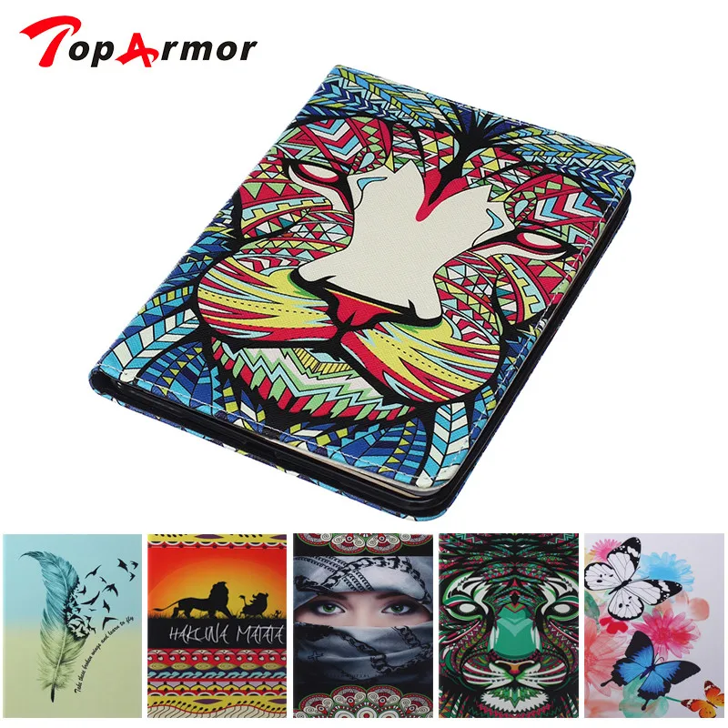

TopArmor Case for Apple ipad mini 4 7.9 New colorful print patterns flip stand PU leather protective tablet PC cover shell