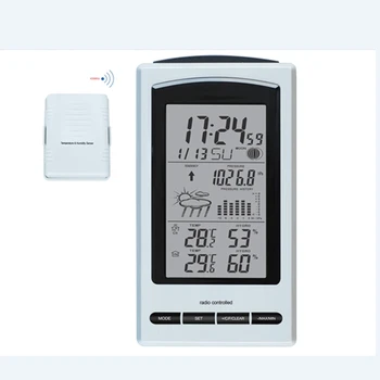 

Weather Station Barometer Thermometer Hygrometer Moon Phase Wireless Sensor Big LCD Display Weather Forecast Digital Alarm Clock