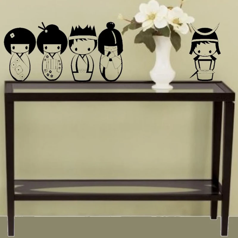 5kokeshidollsonwall1