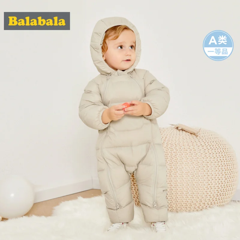 Balabala/Зимний комбинезон для маленьких мальчиков и девочек с двойной застежкой