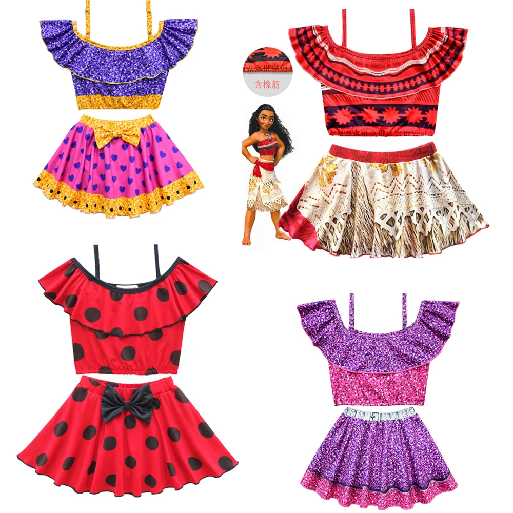 

Moana 2019 Summer Swimsuit Bikini Girls Swim Suit Swimming Onepiece Suits Beach Lol Dress Halloween Costumes Swimming Costume