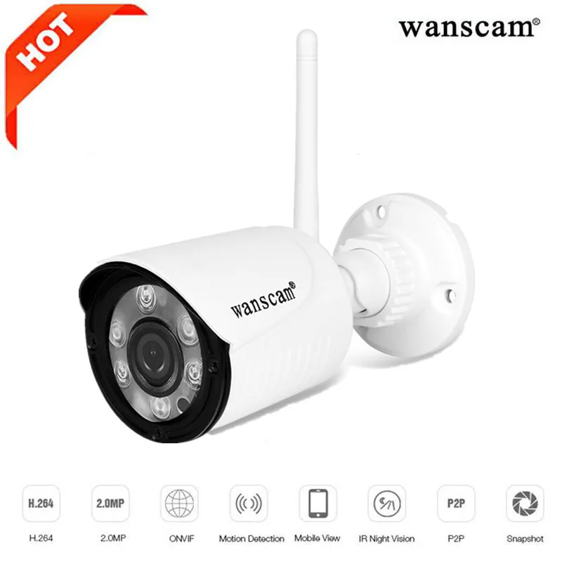 

Wanscam HW0022 - 1 1080P 2MP IP Camera Wireless WiFi Outdoor Security Night Vision / P2P / Motion Detection