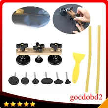 Auto DIY WERKZEUG Paintless Dent Reparatur-werkzeuge Neu Design Ziehen brücke Dent Removal PDR Toolkit mit 2 stücke klebestifte 7 stücke saug