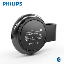 Philips цифровой Bluetooth MP3 плеер для детей USB FM Радио 8 Гб без потерь беспроводной с шагомером металлический зажим