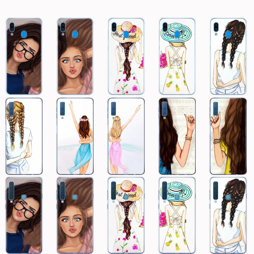 

Case For Samsung A50 Case For Samsung Galaxy A50 A60 A10 A30 A40 A70 A 50 2019 A9 A7 2018 Girls Brunette Blonde Best Friends