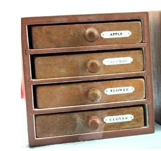Винтаж 4 шт./компл. деревянный ящик Zakka ящик Винтаж набор для стемпинга для украшение дневника Скрапбукинг креативный подарок штампы - Цвет: Rectangle