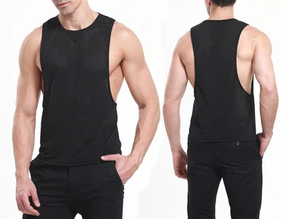 2016 New Mens Summer Nylon Slim Fit Men Tank Tops Clothing Bodybuilding Undershirt font b Fitness