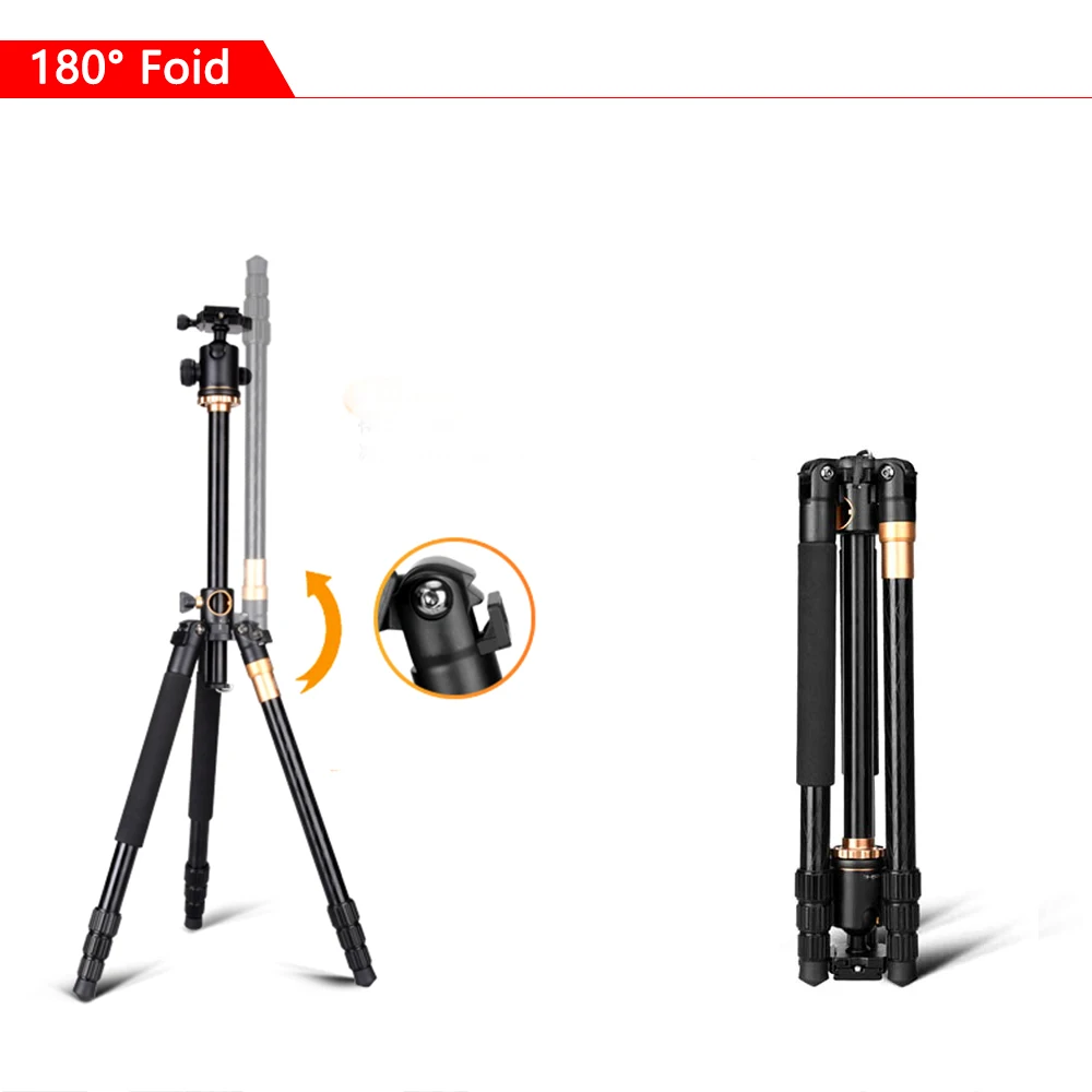  TRAVOR Stand Professional Portable Camera Tripod 61 inch Portable Travel Trip System Horizontal Tri