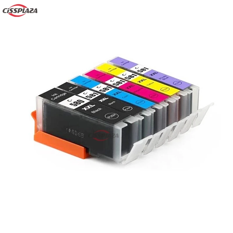 CISSPLAZA 6PK PGI580 PGI-580 CLI-581 картридж совместимый для Canon TS6150 TS6151 TS8150 TS8151 TS8152 TS9150 TS9155