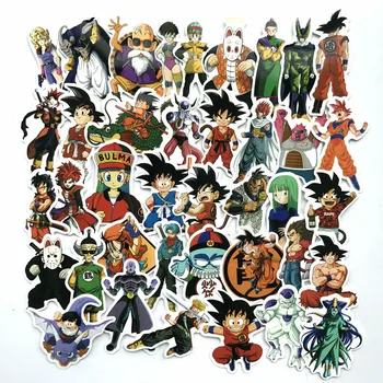 

Wholesale 1000pcs(20bags) Graffiti Dragon Ball Sticker Japan Anime Goku Kuririn Vegeta Picollo Skateboard Waterproof Sticker