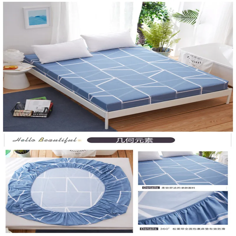 180X200 Чехол матраса с цветочным рисунком Матрас протектор простыня для кровати раздельное постельное белье эластичное постельное белье