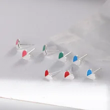 Lidavi милые маленькие серьги-гвоздики в форме сердца из серебра 925 пробы для женщин и девочек, детские ювелирные изделия Orecchini Aros Aretes VES6207