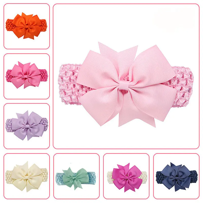 

2019 New Arrivals 2PC Baby Girl Bows Accessories Beauty Forever Hair Headband For Girls Head Band Kids Opaska Baby Haarbandjes 2