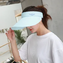 Женская летняя Складная вышитая бейсбольная Кепка Регулируемый Пустой Топ Sunhat с широкими полями HSJ88