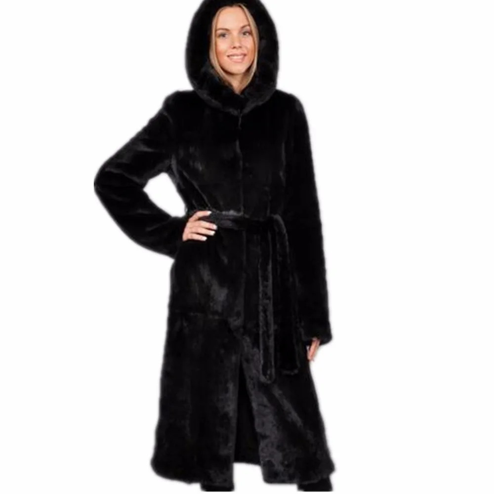Lisa Colly, Женское пальто с длинным рукавом, с капюшоном, из искусственного меха, куртка, зима, женское плотное теплое пальто из искусственного меха, верхняя одежда