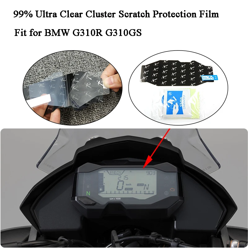 

MTImport for BMW G310R G310GS Speedometer Speedo Screen Cluster Scratch Protection Film Instrument Dashboard Shield