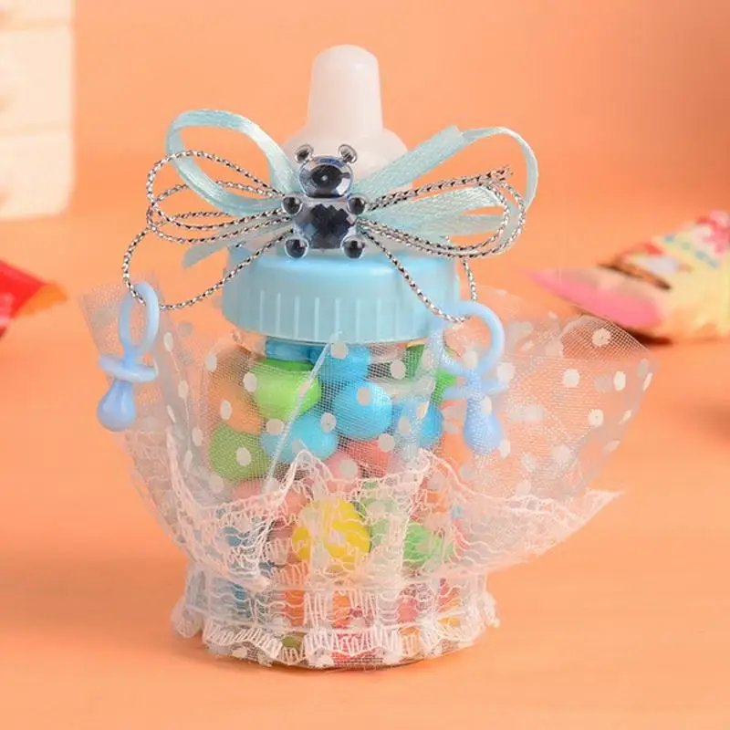 12 шт. Baby Shower прозрачный Подарочная бутылка коробка для крещения крещение