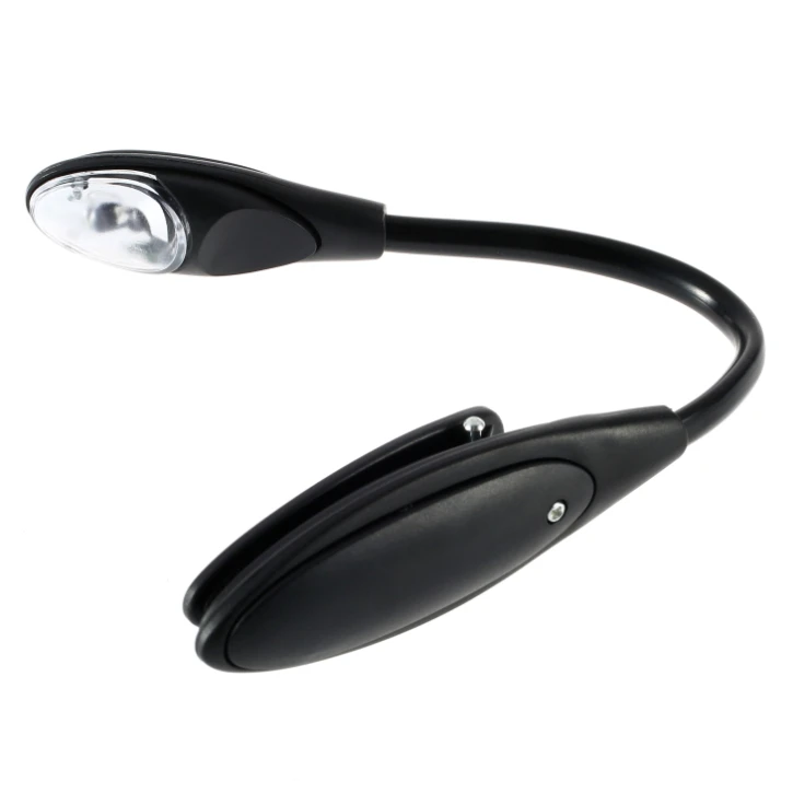 

Mini Flexible Clip-On Bright Book Light Laptop White LED Book Reading Light Lamp Compact Portable Student Dormitory Lights