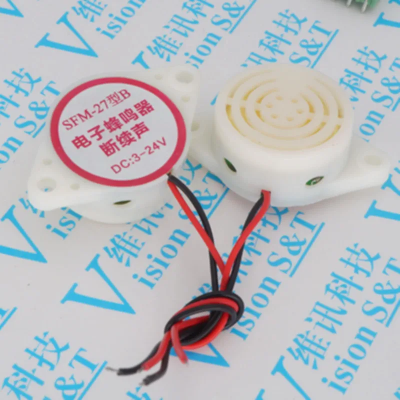 

2pcs SFM-27 DC 3-24V 90DB Intermittent Beep Alarm Electronic Buzzer Sounder