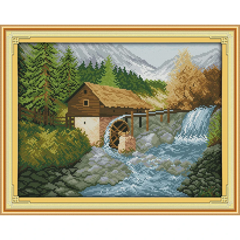 Everlasting Love Bridge River (2) китайские наборы крестиков экологический хлопок 11 14CT