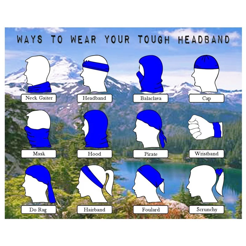 Camo Magic Scarf Face Bandanas Headwear Bandana Mask Shemagh Tactical Balaclava Outdoor Cycling Hiking Scarves Turban Head Wrap