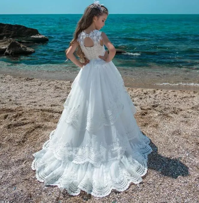 New-White-Fluffy-Flower-Girl-Dresses-Jewel-Neck-Hollow-Back-Kids-Lace-Tiered-Tulle-Girls-Pageant (1)