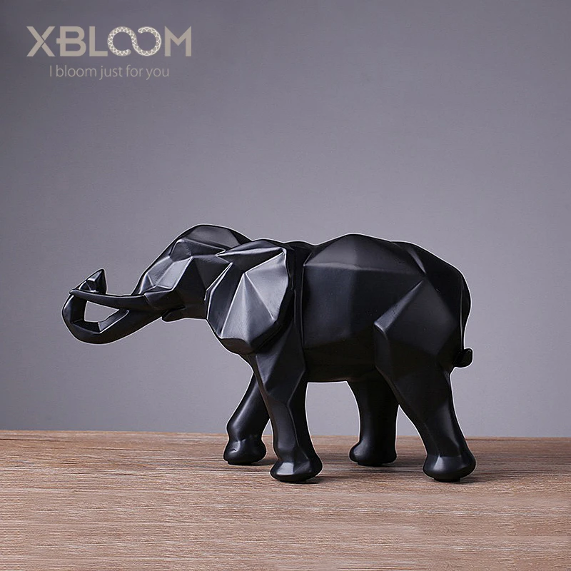 

Simple modern home geometric geometric face elephant decor lucky cat statue sticker flower pot home decor accessories wedding