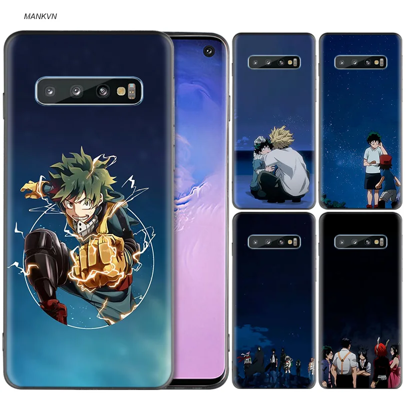 

My Hero Academia Black Silicone Case for Samsung Galaxy M20 S10e S10 S9 M10 S8 Plus 5G S7 S6 Edge Cover Coque