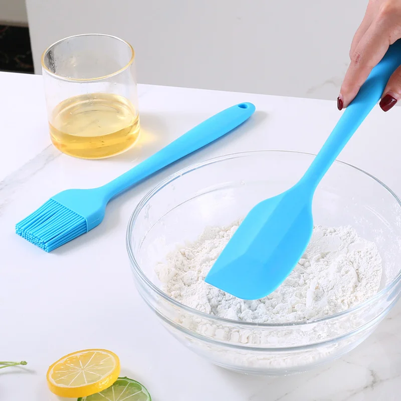 

Kitchen Silicone Cream Tool Kitchenware Butter Cake Spatula Mixing Batter Scraper Brush Butter Mixer Cake Brushes Baking