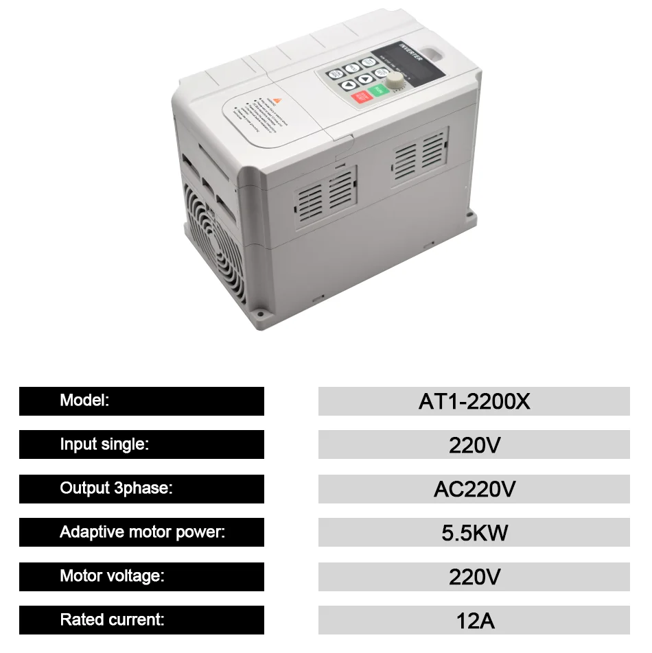 5.5kw водяного охлаждения шпинделя GDZ125-5.5 ER25+ инвертор AT1 5.5KW вход один 220v выход 3 фазы ac220v