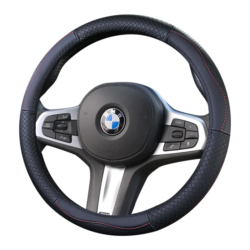 Верхний слой кожаные чехлы на руль для BMW 5 серии sedan wagon touring M5 GT 520I 523I 530I 525I E60 E61 F10 F11