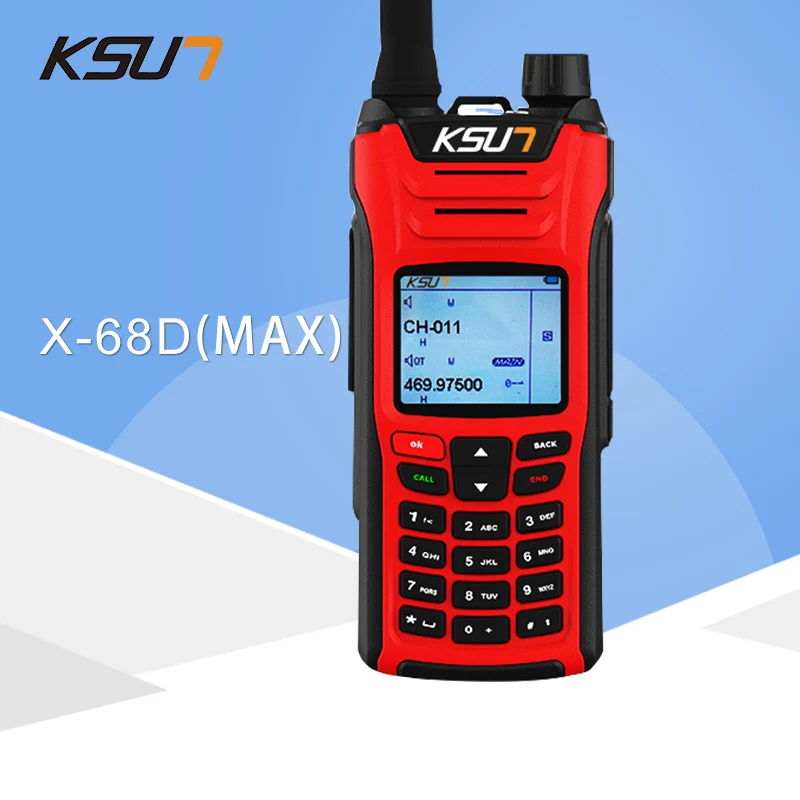 

KSUN X-UV68D(MAX) Walkie Talkie 8W High Power Dual Band Handheld Two Way Ham Radio Communicator HF Transceiver Amateur Handy