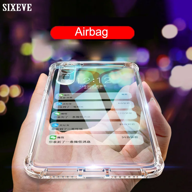 

Shockproof For Huawei Mate 20 Lite Case P30 Pro Coque Nova 4e Luxury Silicone Soft Casing Back Cover Clear Housing Phone Bumper