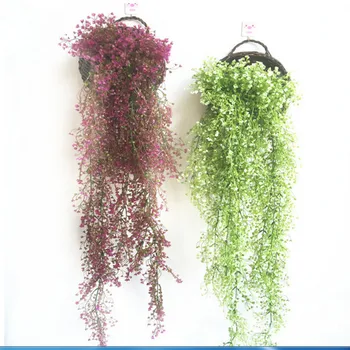 

Rattan Strip Wisteria Wall Hanging plants Artificial Flower Vine For Wedding Home Party Kids Room Decoration DIY Fake Flowers