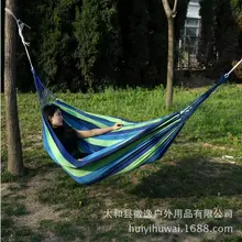 Открытый Кемпинг гамак холст гамак, чтобы отправить один двойной качели привязанный канат прямой получить мешок