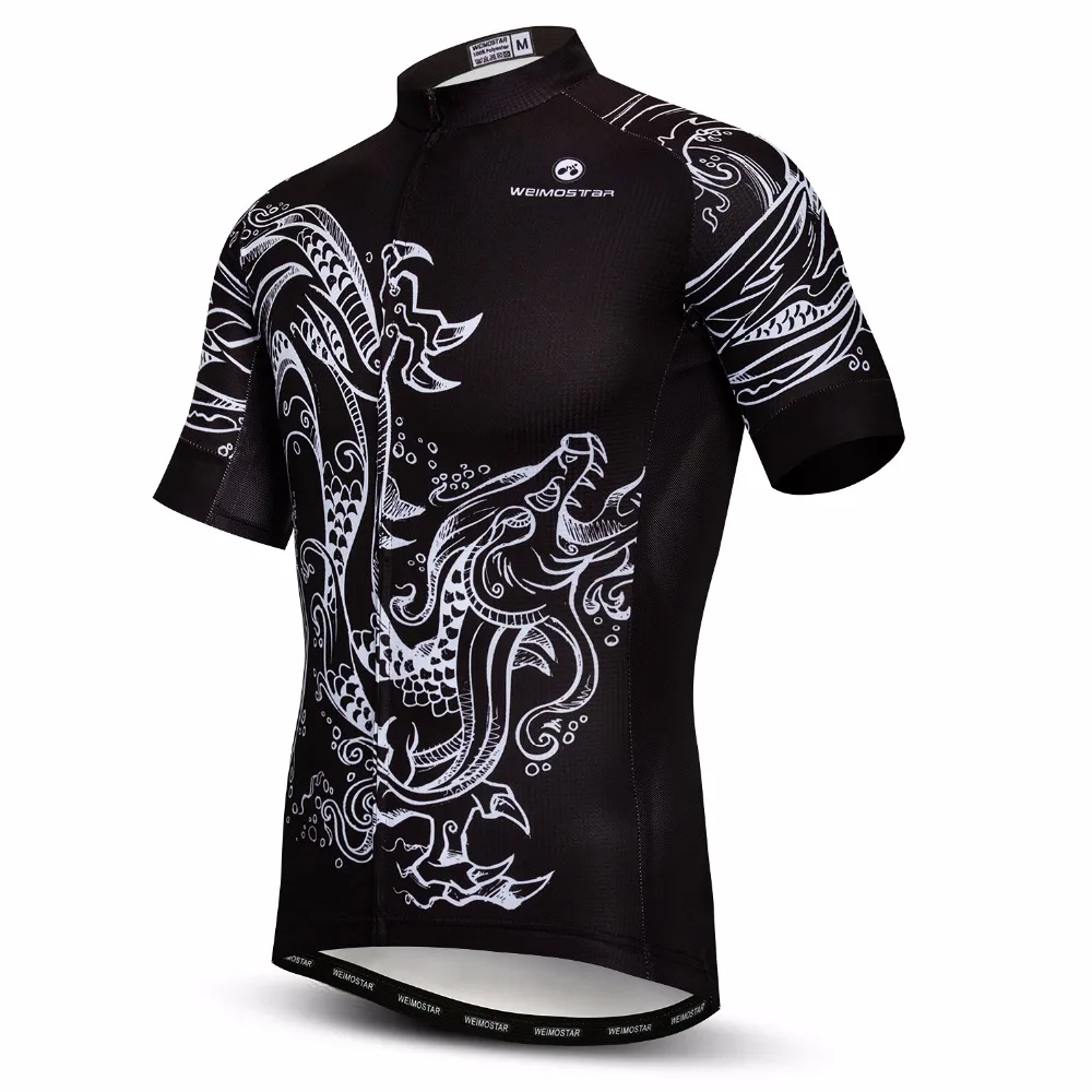 2020 Top Quality Pro Team Black Men's Lion Cycling Jersey Tight Fit